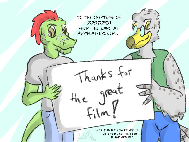 AF Zootopia Thank You Card
