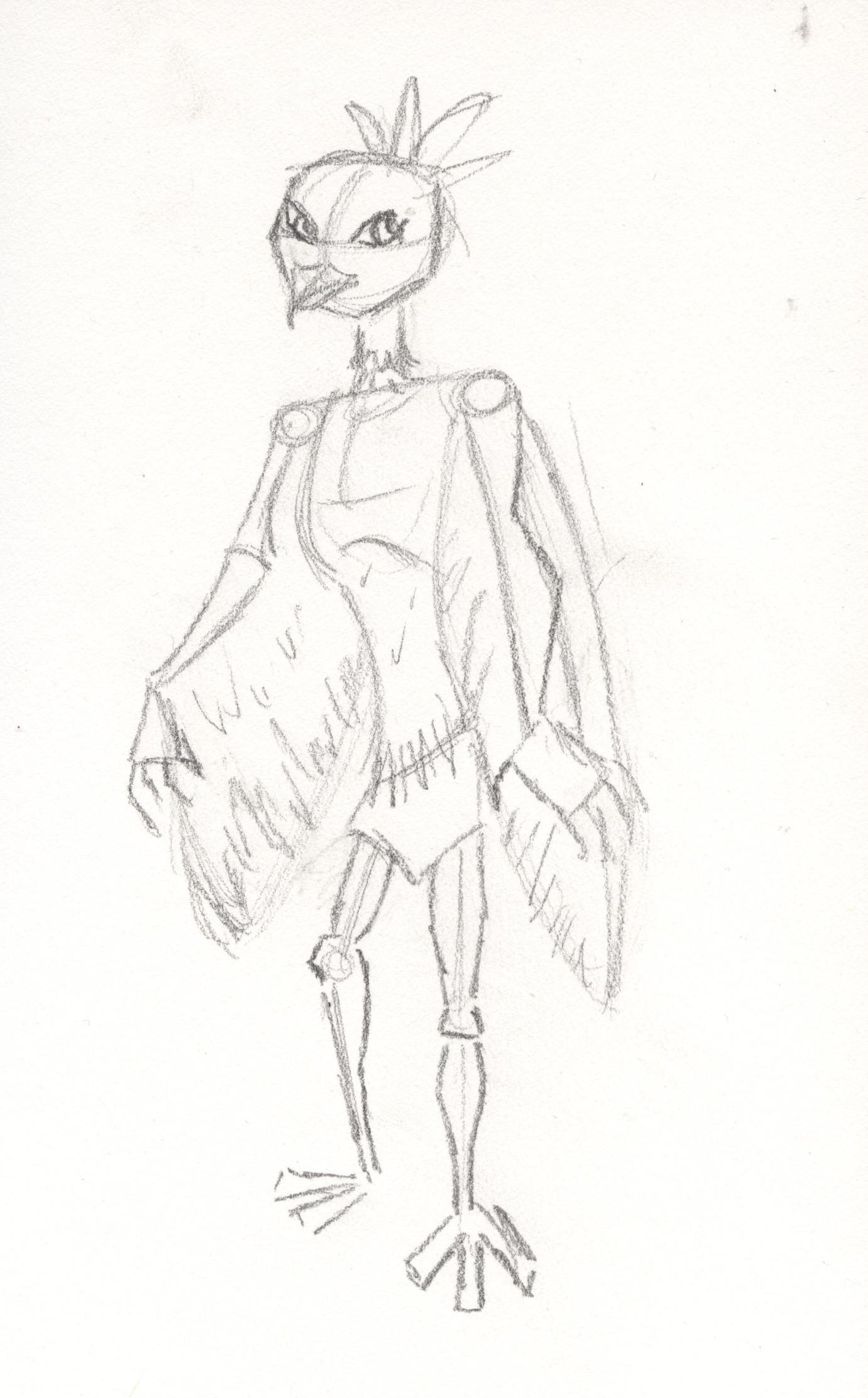 Anthro bird sketch