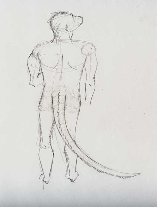 Anthro lizard tail attempt