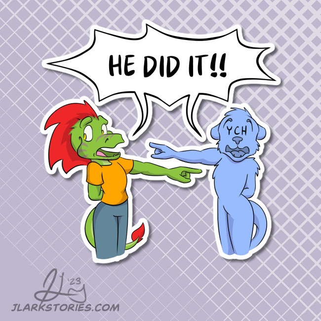 He Did It! Sticker