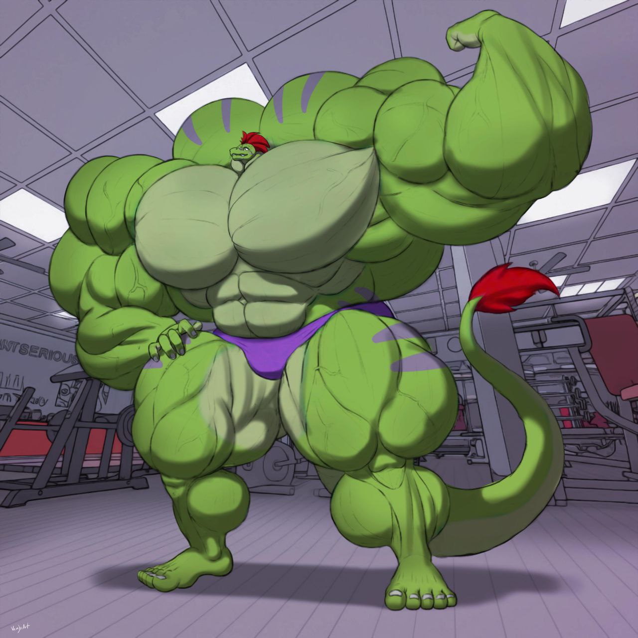 Ine Hulking at the Gym