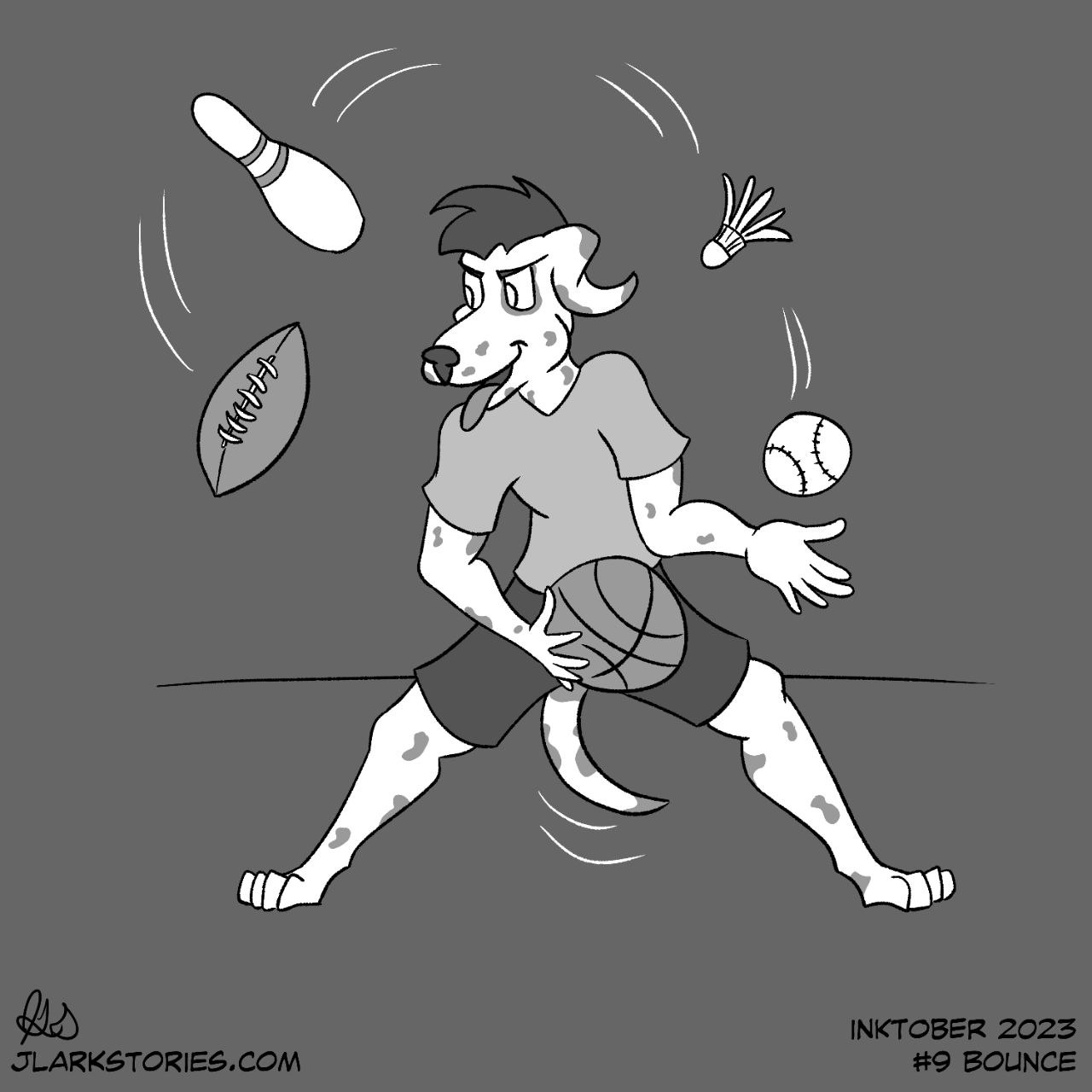 Inktober 2023 9 - Bounce