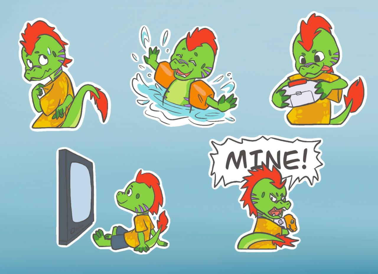 Little Ine Stickers by patchWolf