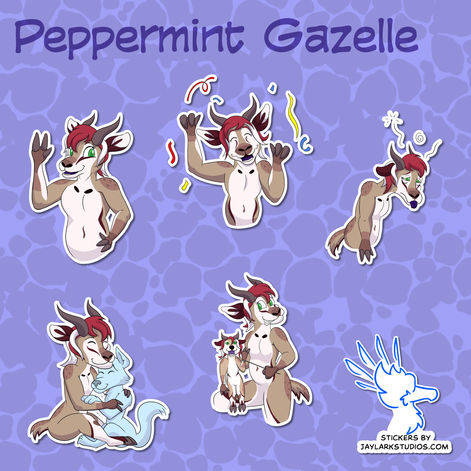 Peppermint Gazelle Stickers